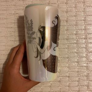 Starbucks Teal Iridescent Ceramic 12 oz Cup